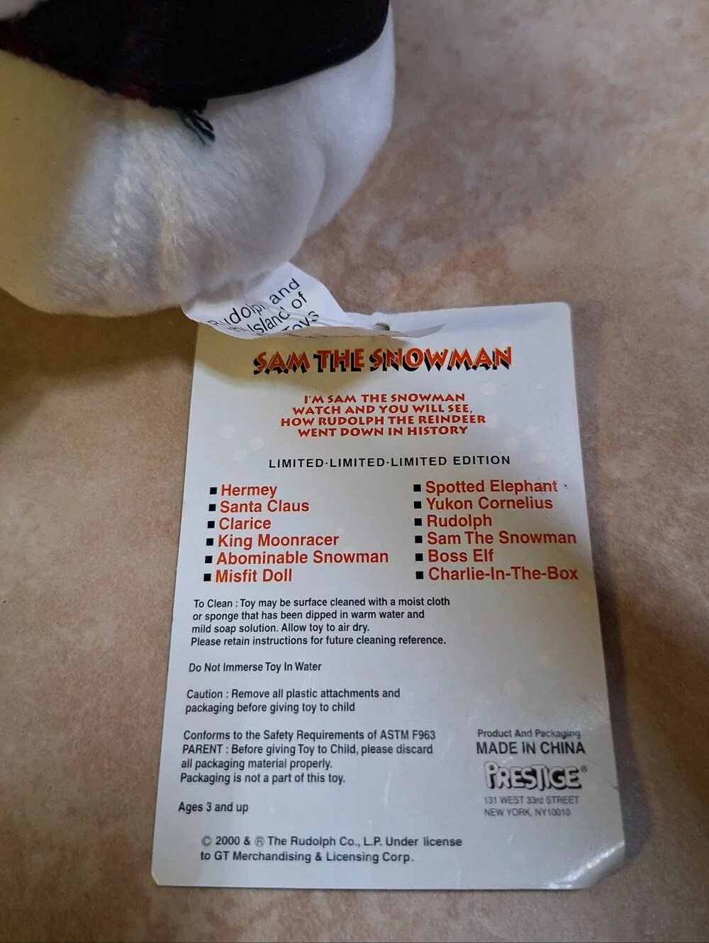 Prestige 2000 Rudolph Island Of Misfits Plush King Moonracer Elephant Sam Lot/3